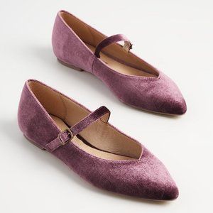 Modcloth Velvet Ballet Flats